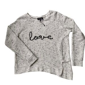 French Kyss Speckled Cream Sweater Womens M NWT